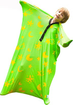 Sensory Body Sock, 56" x 28" Sensory Sack Premium Sensory Sock Glow in The Dark for 9-12 Autistic Children, Good for Height: 52"-61" Large, Green