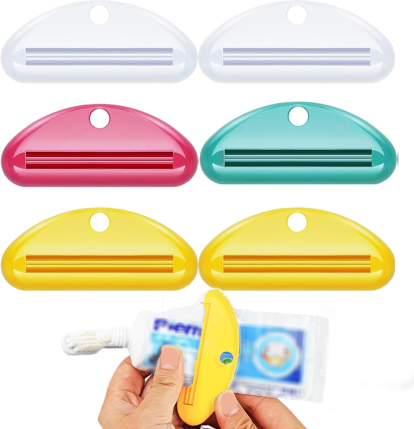 Toothpaste Squeezer,6Pcs Toothpaste Tube Squeezer Toothpaste Dispenser for Bathroom