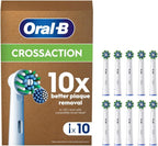 Oral-B Pro Cross Action Toothbrush Heads for Electric Toothbrush, Pack of 10, Suitable for a Post Box