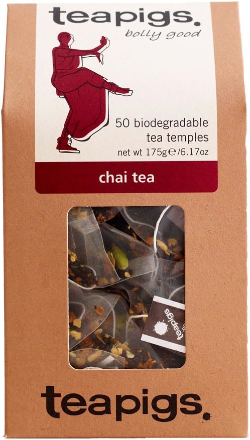 Teapigs Chai Tea Bags Made With Whole Leaves, bold flavor, natural ingredients – 50 Count (1 Pack of 50 Teabags)