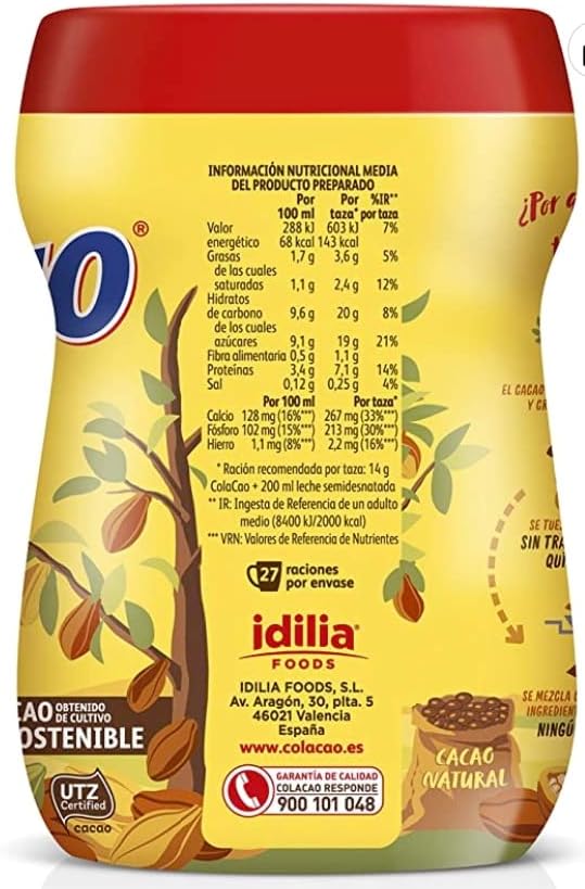 Original Cola Cao Chocolate Drink Mix 6 Pack