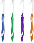 4 Pcs Tuft Toothbrush Tufted Brush, Interspace Toothbrushes End-Tuft Tapered Toothbrush Soft Orthodontic Interdental Brushes for Detail Cleaning