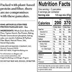 King Arthur Flour Gluten Free Protein Pancake Mix, Non-GMO Project Verified, No Sugar Added, Non-Dairy, 12 Oz (Pack of 1)