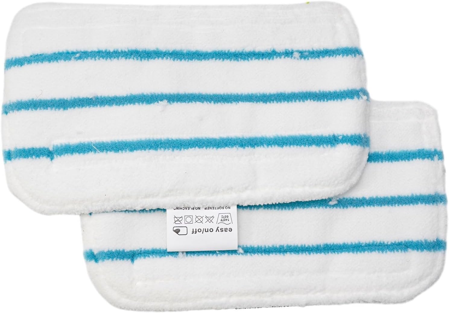 2 Pack Microfiber Rectangular Mop Pads for Beldray BEL01097 Steam Cleaner, Washable Reusable Cloths for Hard Floors Including Sealed Hardwood, Marble, Slate, Ceramic, Stone and Linoleum