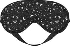 Purple Black Star Pagan Outer Space Galaxy Constellation Double-Sided Silk Sleep Eye Mask for Unisex Men Women, Comfortable Super Soft Eye Mask with Adjustable Strap£¬Light Blocking Night Blindfold