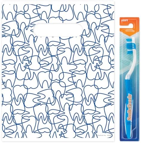 Molar Mix-Up Dental Giveaway Bags, 8" x 10", 100 Pack