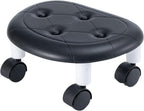 5.9'' Height Rolling Stool, (10.2" D x 13.1" W) Plastic Surface Low Rolling Stools with Wheels, 360° Rotating Flexible Seating, Rollings Step Stool for Home Office Pedicure Floor Cleaning