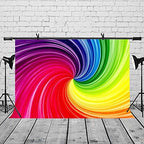 7X5ft Artistic Art Backdrop Rainbow Spiral Gradient Color Art Photography Backdrop Abstract Art Studio Photography Background Props BG632