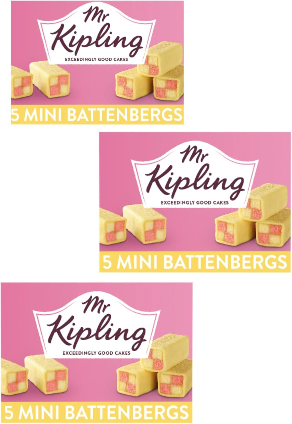 AMBARII Mr Kipling Mini Battenberg Cake 5Pk - 3 pack