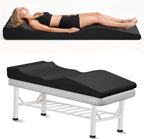 Ergonomic Lash Bed Topper, High-Density Foam Massage Table Topper with Plush Removable Cover, Non-Slip Massage Table Pad for Salon, Spa, Facial,Lash Extension Beds, 71"x28" (Black)