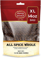 Spicy World Whole Allspice Berries 14 Oz Resealable Bag | All Spice Pimento Jamaica Pepper for Cooking & Seasoning | Versatile Berry for Curries, Soups and even Pastries
