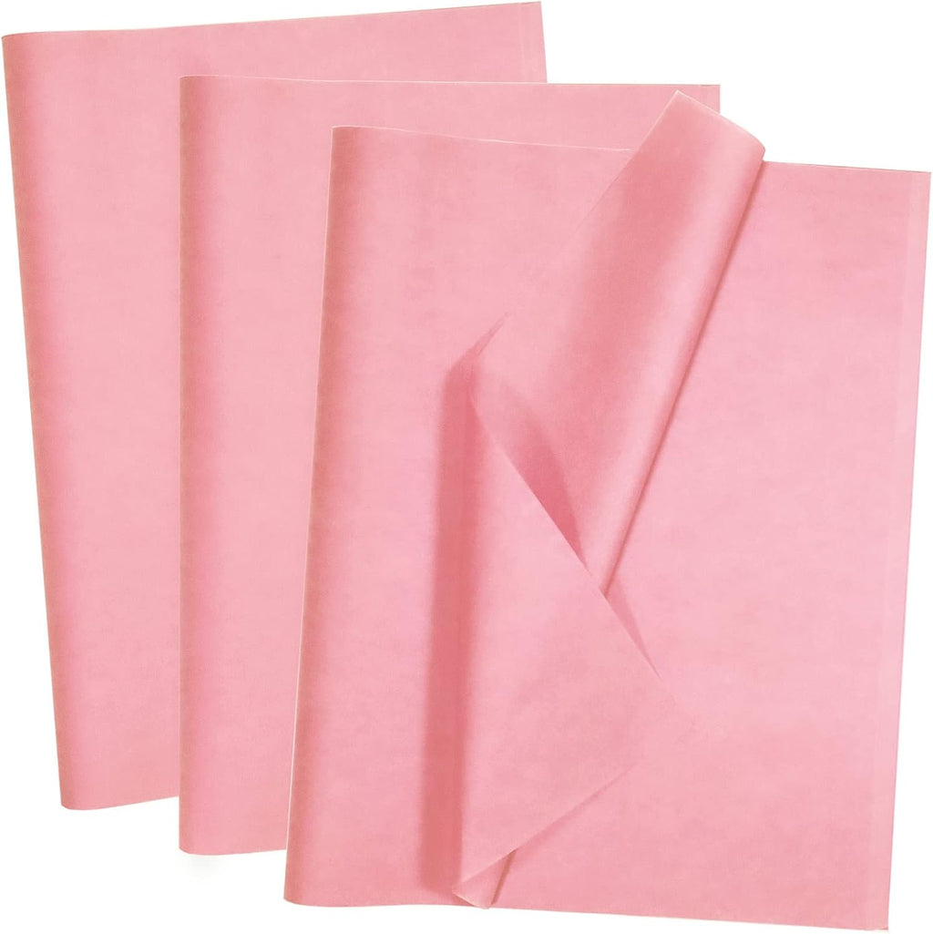 100 Sheets Pink Tissue Paper Artdly 14 x 20 Inches Pink Wrapping Paper Bulk for Weddings Birthday DIY Project Christmas