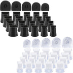40 Pcs High Heel Protectors, 5 Sizes Stiletto Stoppers & Repair Cap for Shoes Women High Heels Anti-Slip Heel Covers for Outdoor Activities Wetland Grass Gravel (20PCSBlack, 20PCSTransparent)