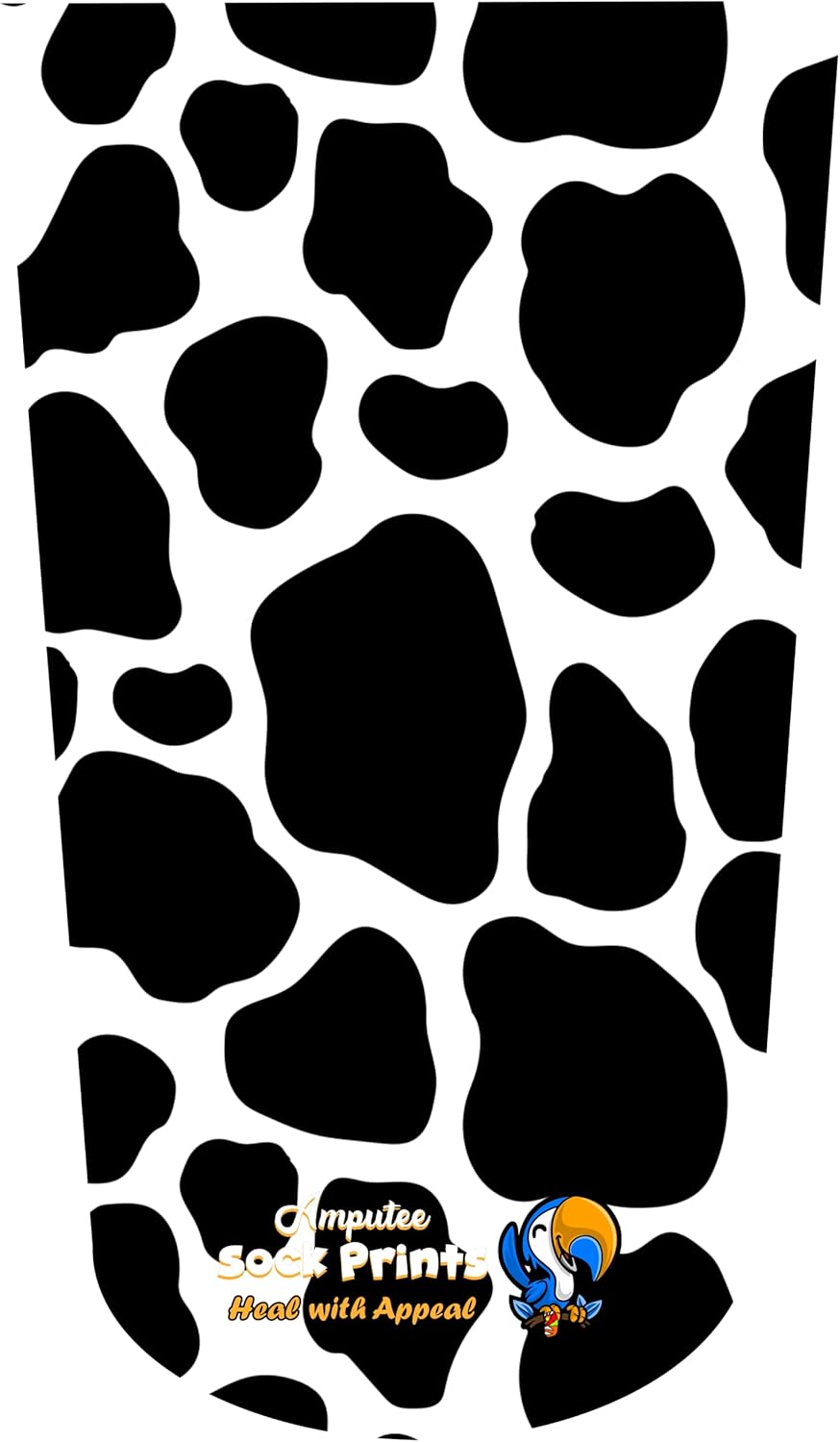 Amputee Sock ”Cow Pattern V1″