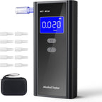 Homealexa Breathalyzer for Alcohol, Portable Alcohol Tester with Digital BAC Display, High Accuracy Sensor, 3-5s Fast Test, Personal Breathalyzer with 10 Mouthpieces for Home Party Use
