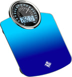 ZENO Hybrid 2-in-1 Analog & Digital Weighing Scale for Body Weight up to 400lbs - Thick Tempered Glass - Extra Large Display - Easy to Read Digital Bathroom Scale - New - Gradient Blue