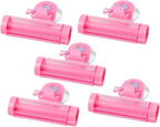 FRCOLOR Manual Toothpaste Extruder Facial Cream Squeezer 5pcs Rolling Toothpaste Pump for Home