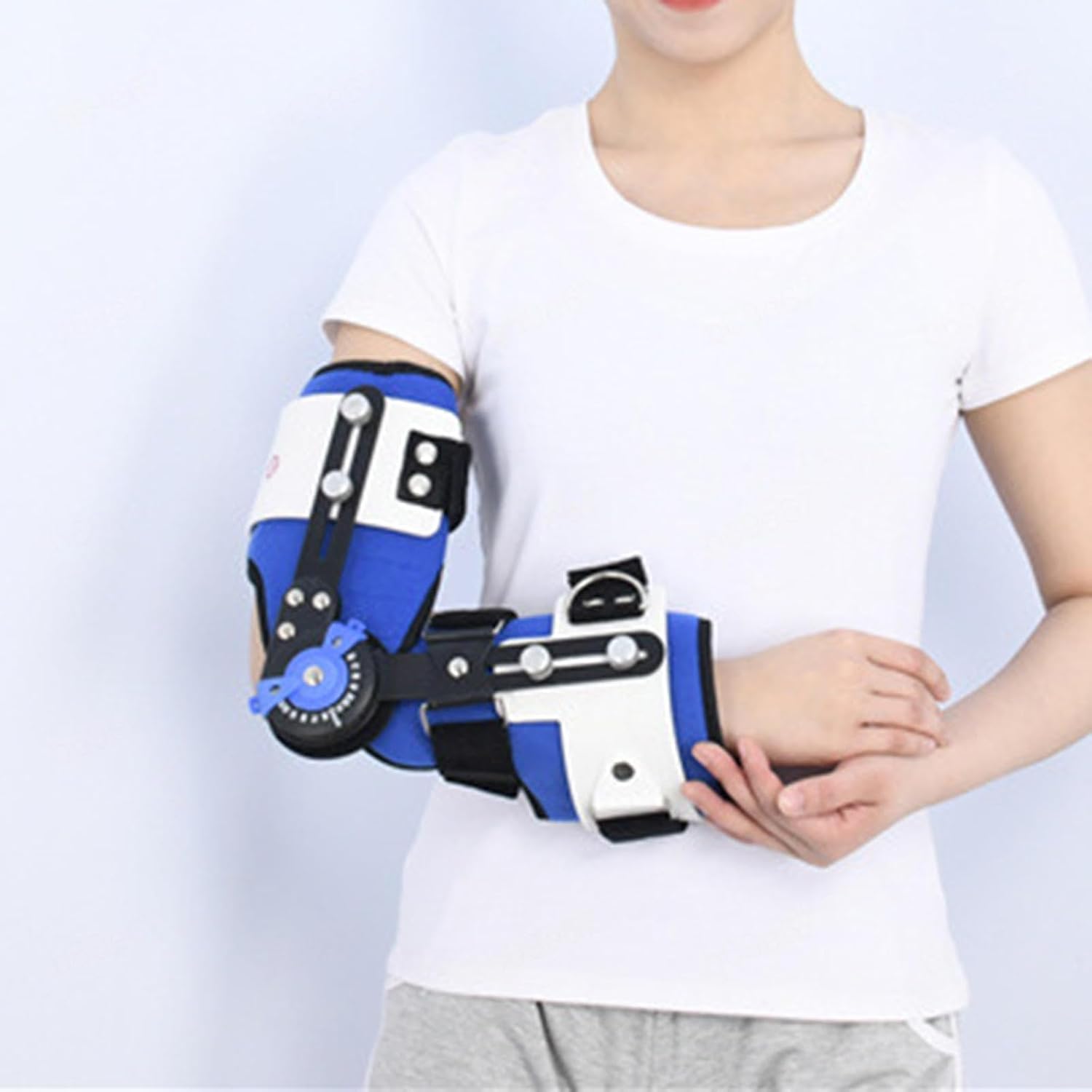 PopieL Adjustable Hinged Rom Elbow Brace Elbow Bracket for Upper Limb Arm Injury, Elbow Stabilizer for Fractures, Trauma, Fixation,upgrade-right
