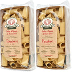 Rustichella d'Abruzzo Paccheri Pasta (2 Pack) - 500g Classic Durum Wheat Large Tube Pasta - Perfect for Hearty Sauces - Cooks in 13-15 Minutes - Authentic Italian Flavor
