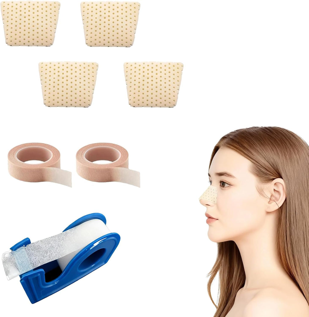 7-piece Set Thermoplastic Nasal Splint,Nose Tape for Rhinoplasty Shaping,Dispenser,External Nose Protector Support for Nose Brace Fracture, Rhinoplasty Septoplasty Surgery, Nose Job Recovery Supplies