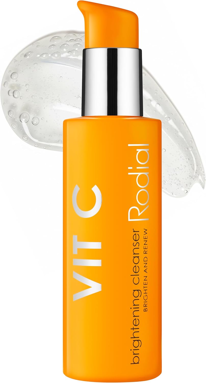 Rodial Vitamin C Brightening Facial Cleanser 4.6 fl oz - Daily Gel Face Wash with Vitamin C, Glycolic & Lactic Acids for Smoother, Firmer, More Radiant Skin
