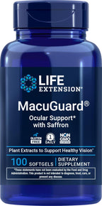 Life Extension MacuGuard Ocular Support with Saffron, 100 softgels