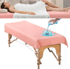 Massage Table Cover for Esthetician Beds, Reusable PU Leather Lash Bed Cover Well Protected Massage Bed in Therapy Facial Spa Tattoo Beauty Salon, Waterproof Wax Sheet Easy to Wipe Oil Stains