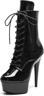 WUXIN H&P 6 in Pole Dance Boot Shoes For Women,Exotic Stiletto Shoes Platform,Stiletto Platform Pole Dancing Ankle Boots Heels