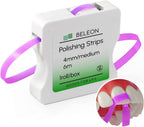 BELEON Dental Polishing Strips - Tooth Polisher Dental File for Teeth Sanding Grinding Deep Teeth Cleaning Tool Tooth Polish Abrasive Strip Oral Care Cleaning Tool - Medium 1 Roll 4mm x 6M