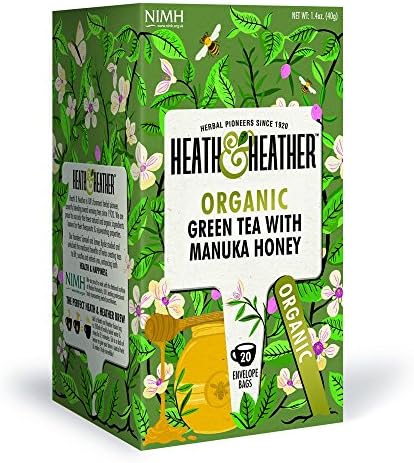 Heath & Heather Organic Green Tea & Manuka Honey (Pack of 3)
