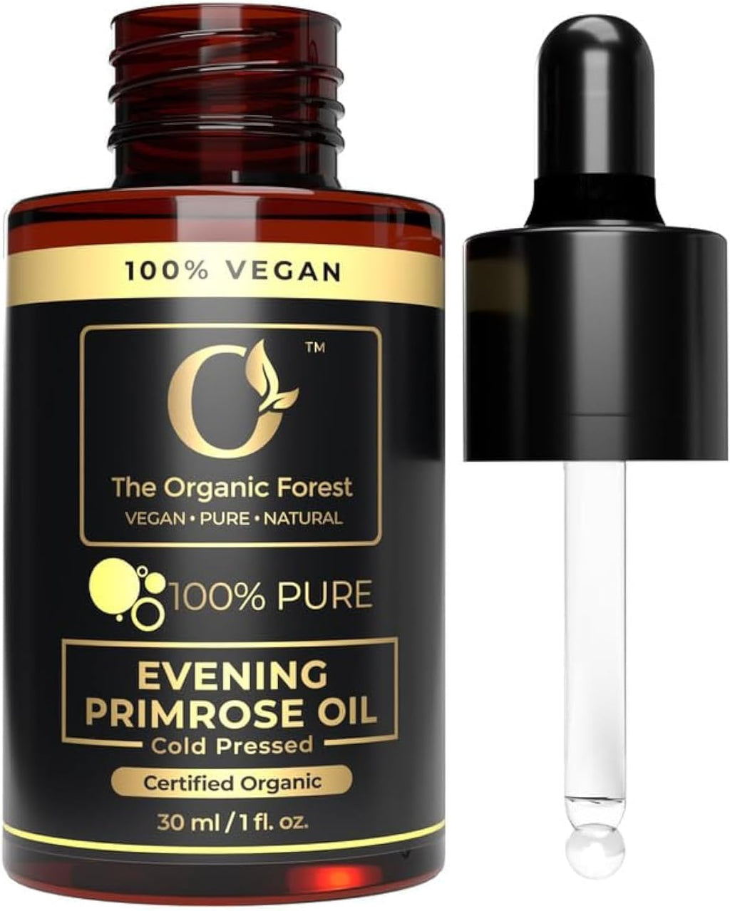 USDA Organic Evening Primrose Oil - 100% Pure & Natural for Skin & Face - Liquid Carrier for Essential Oils Mixing - Perfect Oil Control Face Moisturizer