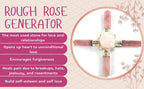 Jet Rough Rose Quartz 4 Point Energy Generator – Natural Healing Crystal for Love, Harmony, Chakra Balancing, Meditation, Reiki, Positive Energy, Home & Office Vastu Decoration