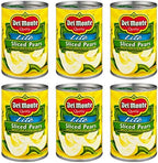 Del Monte Lite Sliced Pears (Bartlett) in Extra Light Syrup 15oz Can (Pack of 6)