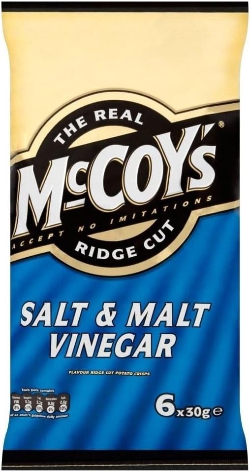 McCoys Ridge Cut Crisps Salt & Vinegar 6 x 30g