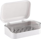 Cabilock Draining Soap Storage Case with Lid Bathroom Soap Holder with Storage Container Household Soap Rack