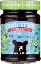 Crofter's Just Fruit Spread - Organic Blueberry 10 oz Jar