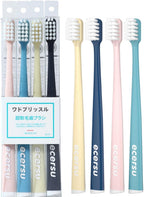 Japanese Toothbrush (4 Per Box) for Adult Couples, Small Head Ultra-fine Soft bristles, Family (Modiran, 4 Per Box)