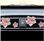 Bittwee 4PCS Car Air Vent Clip, Cute Refillable Flower Aesthetic Automotive Vent Clip Air Freshener Diffuser for Women Girls, Vehicle Interior Decoration Universal for SUV Truck RV and More（Pink）