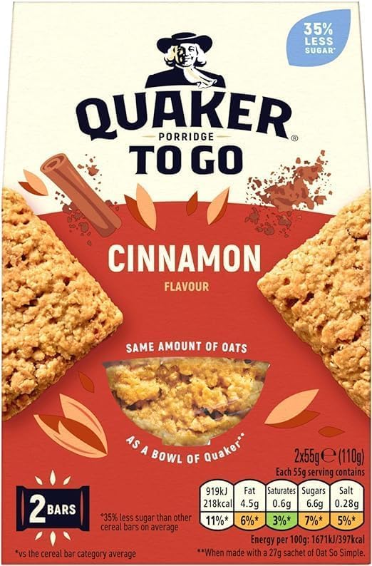 Generic Porridge To Go Cinnamon Squares, 55 g, Pack of 6
