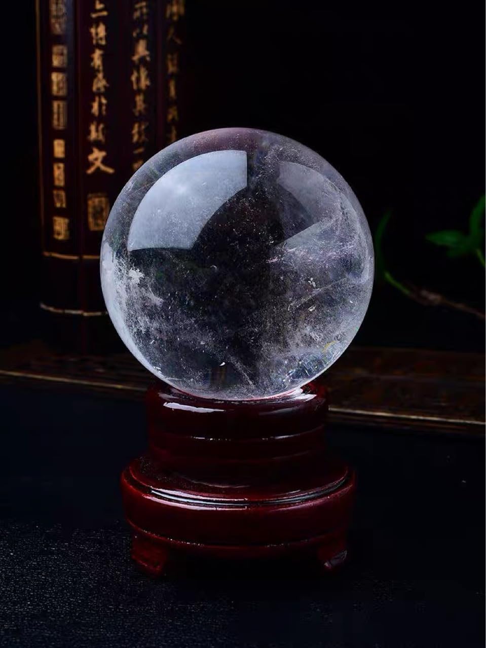 NIBHZ Natural White Crystal Ball Ornaments Crystal Ball Home Desk Mascot Ornaments East China Sea Natural Crystal Stone,White,40mm