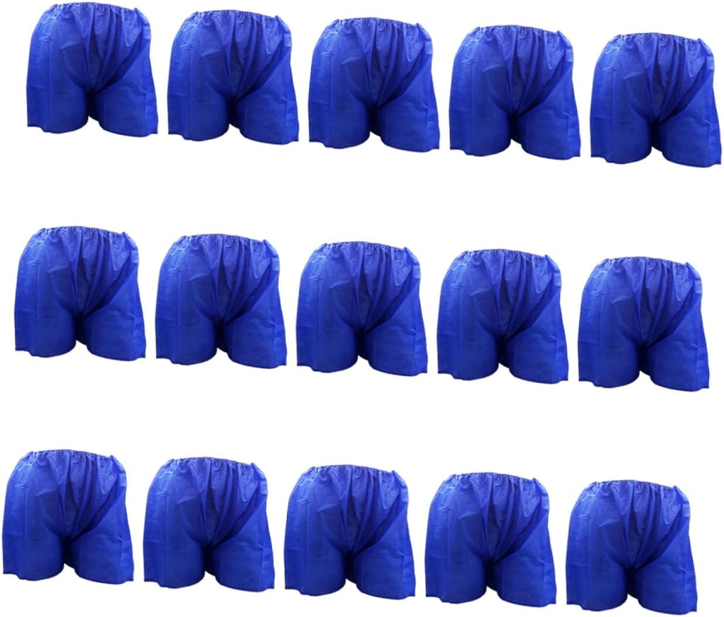15pcs Blue Disposable Sauna Underwear for Men Non-Woven Sauna Briefs for Spa and Massage Activities Gentle and Breathable for Fitness and Travel