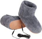 ITODA USB Heating Booties Electric Heated Foot Warmers Slippers Office Home Under Desk Watching TV Warmth Bed Sleeping Travel Unisex Shoes for Men and Women
