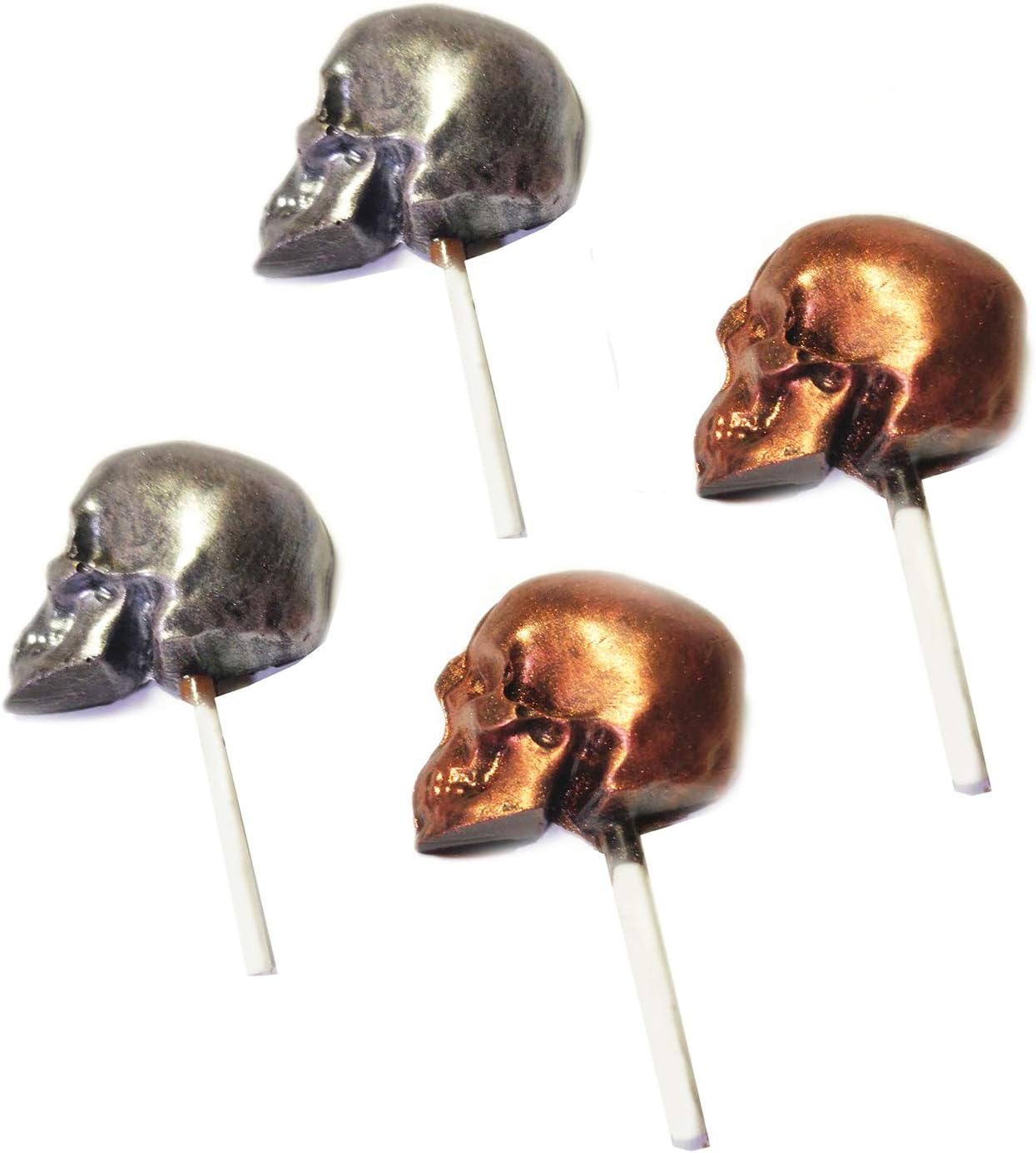 Ghasitaram Gifts Valentines Gift Valentines Day Chocolates for Girlfriend/Boyfriend/Husband and Wife Set of 4 Shinning Skulls Sticks