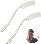 Foldable Long Handled Comb (2PK) - Long Reach Handle Combs Hair for Elderly and Disabled Arthritis People Limited Mobility