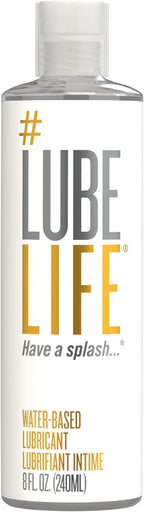 LubeLife Water-Based Lube – Personal Lubricant for Men, Women & Couples, Travel Size, Non-Staining, Easy Clean-Up, Toy-Safe, 8 Fl Oz