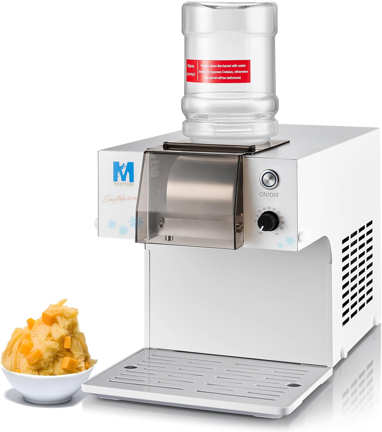 Snowflake Ice Machine,260W Shaved Ice Machine for Snowflake, Rapid Cooling, Food-Grade Stainless Steel Material, Snowflake Ice Maker for Kids/Homemade Ice Cream,Suitable for Party＆Homemade