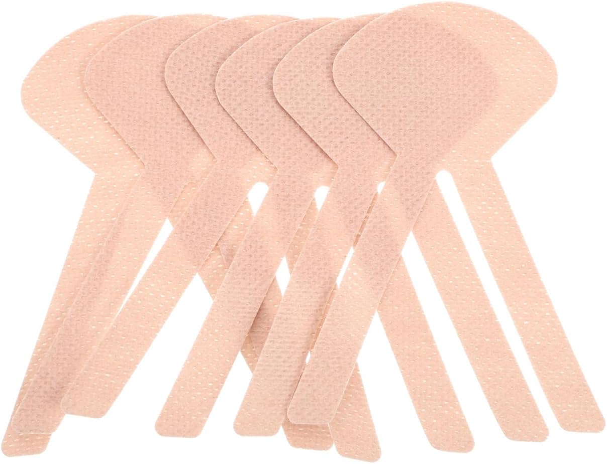 Healifty 6 Sheets of Nasal Tube Holder Nasogastric Feeding Tube Nasogastric Tube Tape Fastener Catheter Fixed Tape Sticker Home Clinic Care Nursing Supplies 11x8. 5x0. 1cm, Light Brown