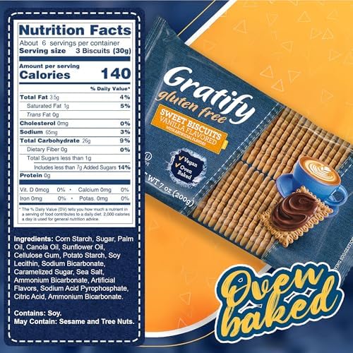 Gratify Petit Beurre Classic Biscuits - Gluten Free and Vegan Biscuits for Tea, Coffee, or Breakfast, Oven Baked Healthy Snack - (Pack of 2)