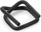Phosphate Cord Strapping Buckles 1/2", Pack of 100 - Heavy-Duty Metal Buckles with Phosphate Coating for Woven Cord Strapping - Reusable Metal Wire Buckle for Strapping - SKU BP-12-M by IDL Packaging