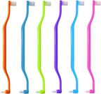 FRUTA 6pcs Two in One Double Head Interdental Interspace Brush Wisdom Teeth Brush Orthodontic Toothbrush for Braces